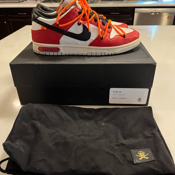 Shoe Surgeon Custom Lux Chicago Nike Dunk Off-White Sz 11.5 VNDS RARE - Picture 15 of 16